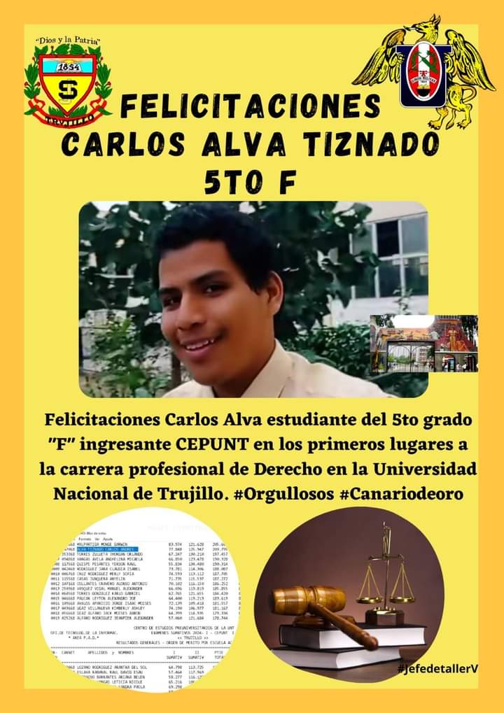 Felicitaciones Carlos Alva Tiznado