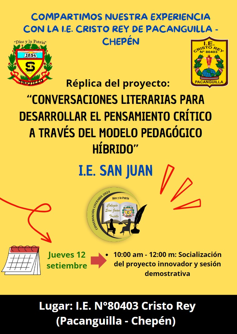 “Conversaciones literarias para promover el desarrollo del pensamiento crítico a través del modelo pedagógico híbrido” : Réplica.