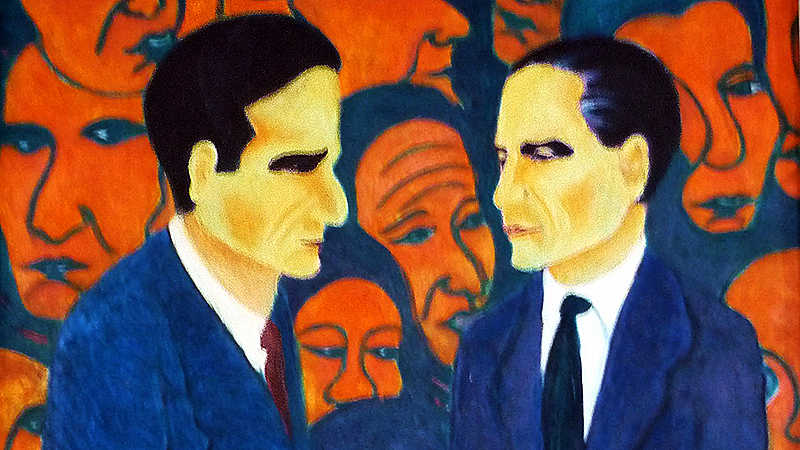 Ciro Alegría Bazán y César Vallejo Mendoza  en  corazón del Colegio Nacional de San Juan de  Trujillo
